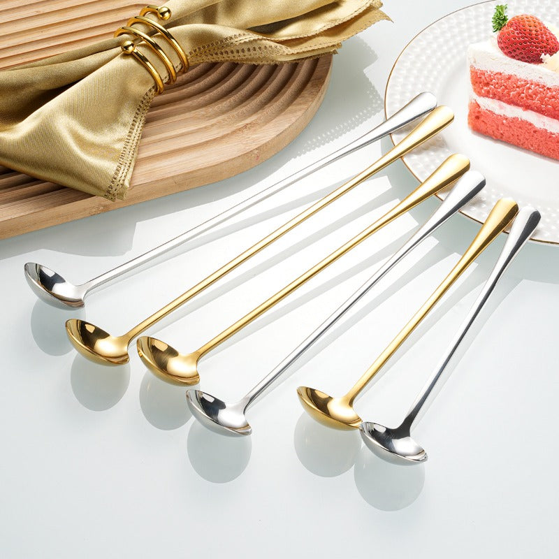 Long-handled 304 Stainless Steel Seasoning Spoon, Sauce Spoon for Hot Pot Restaurants, Small Oil Spoon, Small Spoon for Deep Containers, Honey Spoon, Birthday Gift, Gift for a Best Friend, Gift for Mom